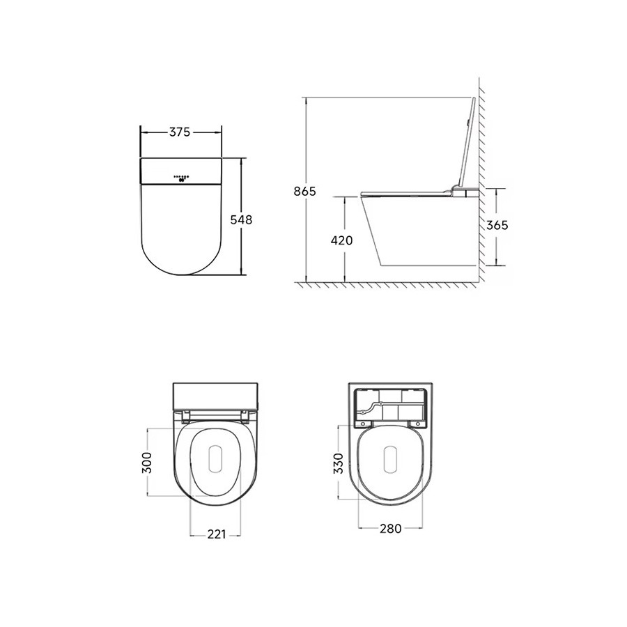 Toilettes japonaises suspendues - W390