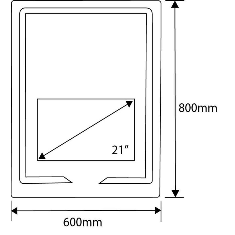 Espejo inteligente V20 con pantalla táctil HD 21,5” | VOGO