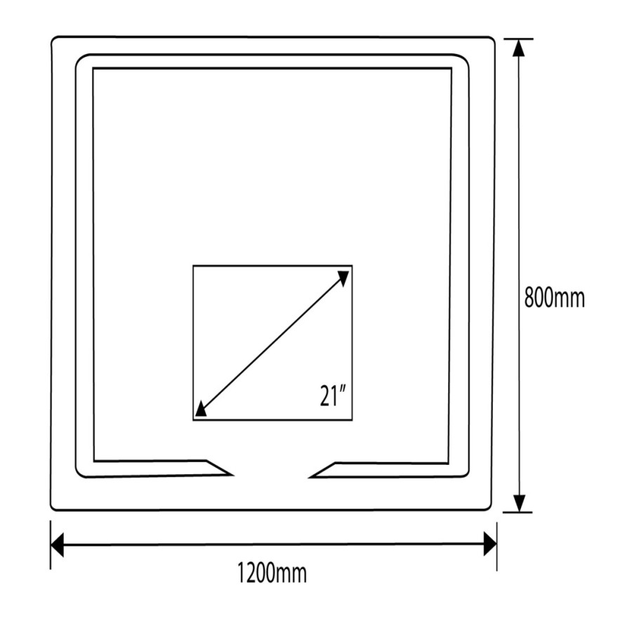 Espejo inteligente V50 con pantalla táctil HD 21,5” | VOGO