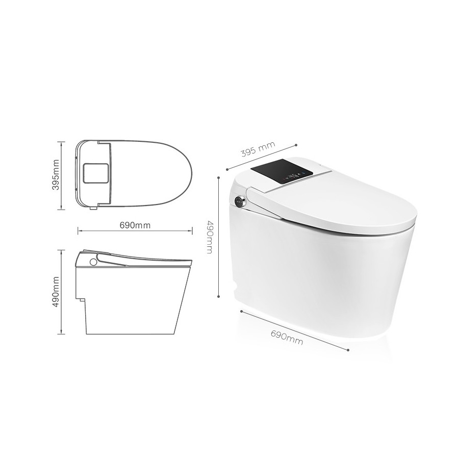 Smart Toilet - A405 WALL (With Tank)