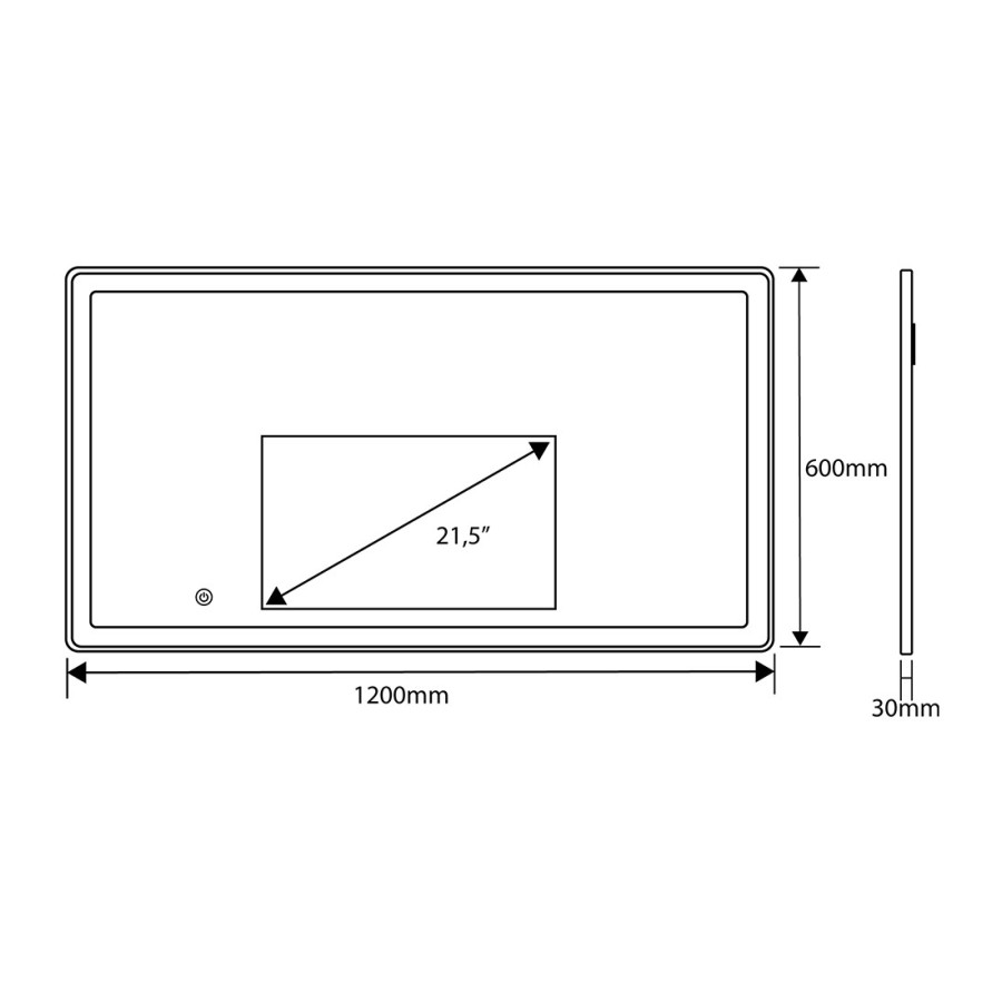 Espejo inteligente T120 con pantalla táctil HD | VOGO