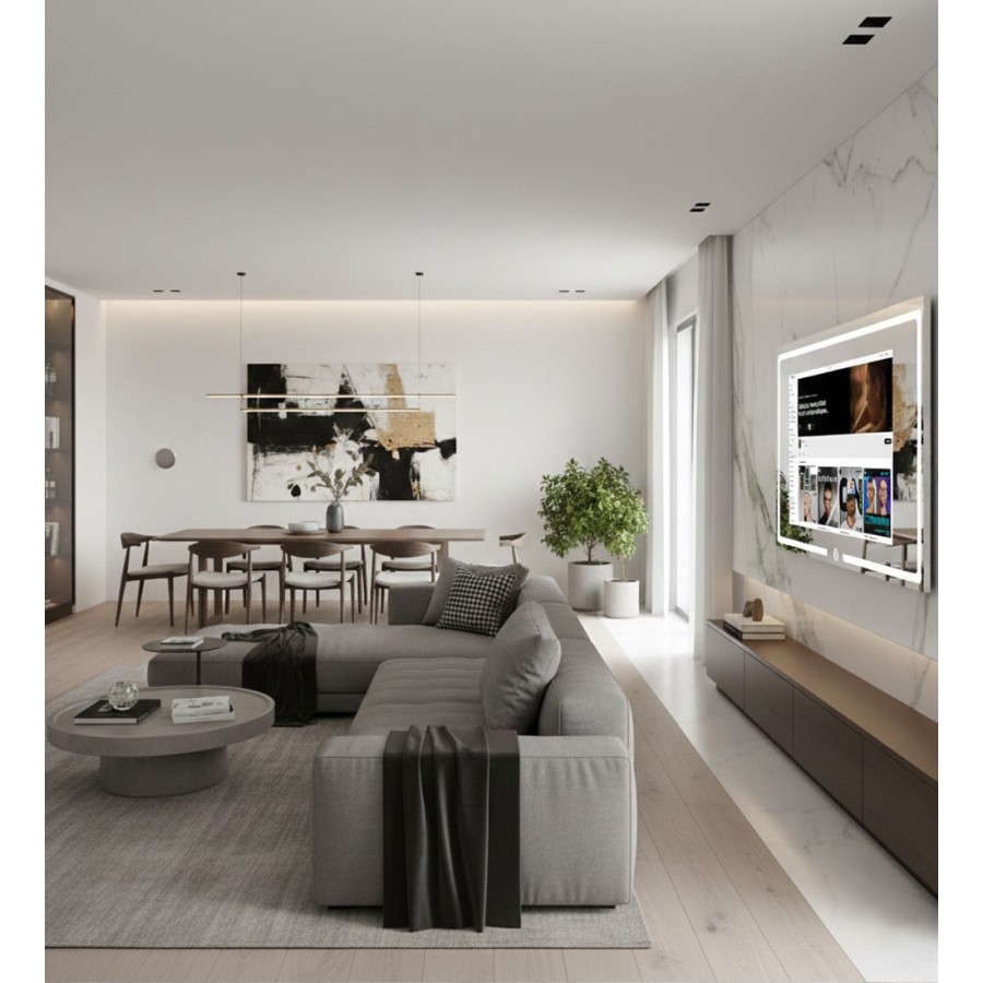 Espejo con TV Oculta 32” Smart Mirror con Antivaho  - T107