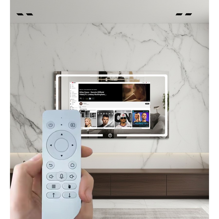 Espejo con TV Oculta 32” Smart Mirror con Antivaho  - T107
