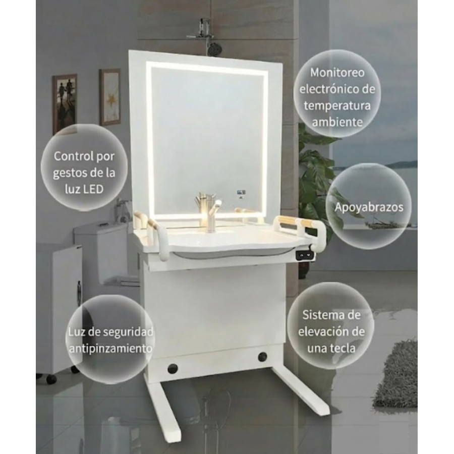 Personnalisables éviers de levage électrique | Remontant de la salle de bain accessible