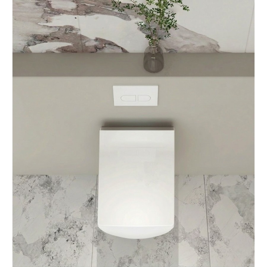 Toilette suspendue W150 Blanc rectangulaire - Vogo Espagne