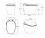 measures VOGO R500 Toilet