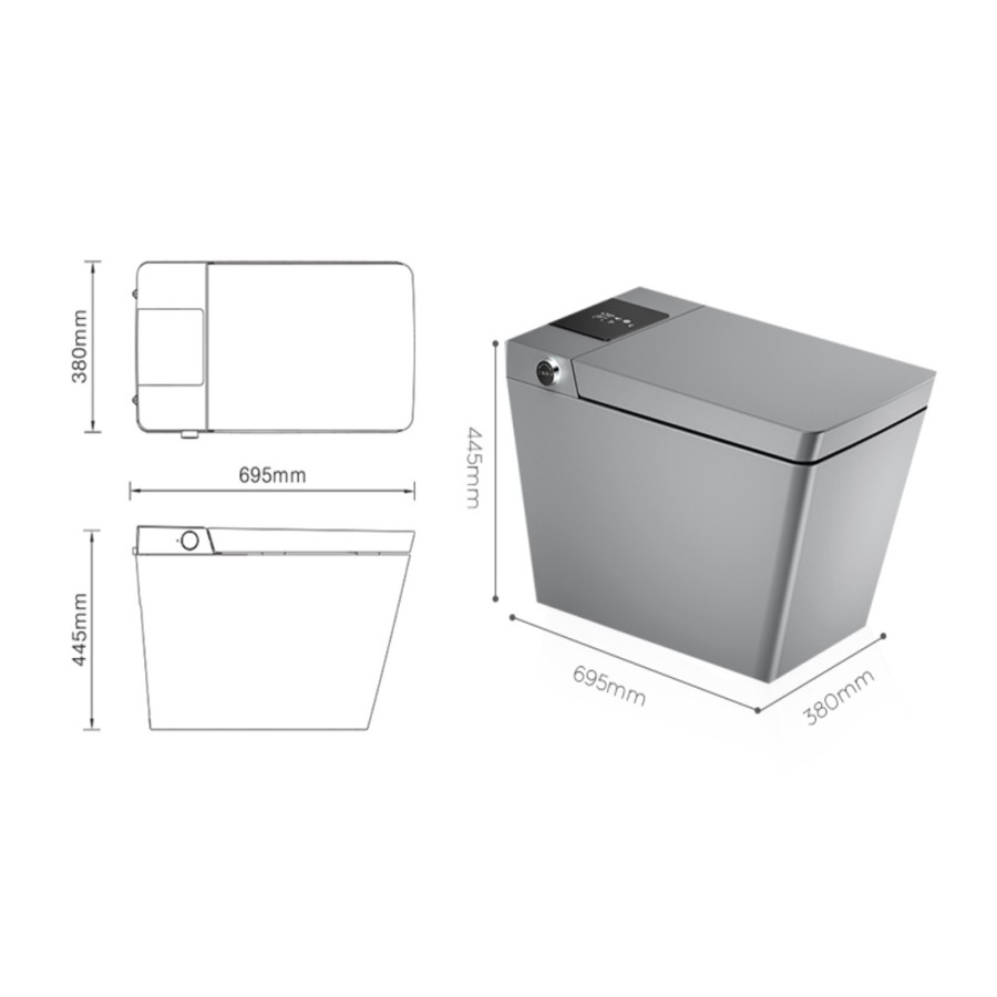 Intelligent toilet - A205 (With Tank)