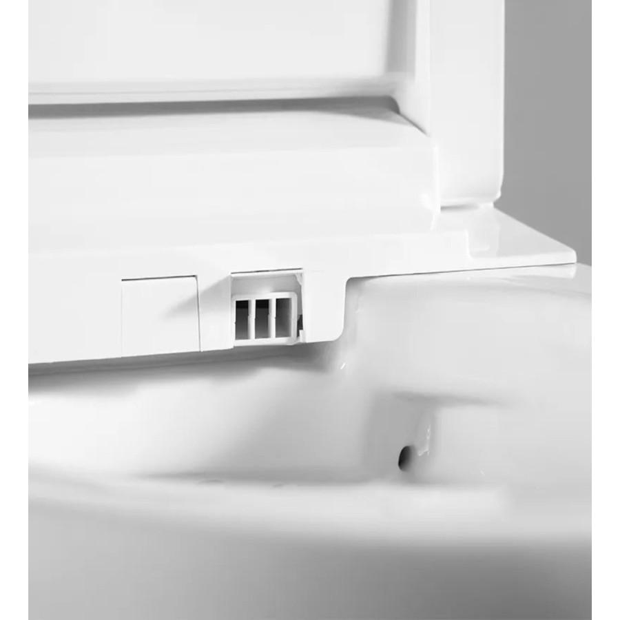 W230 Toilet suspended with rack - White button