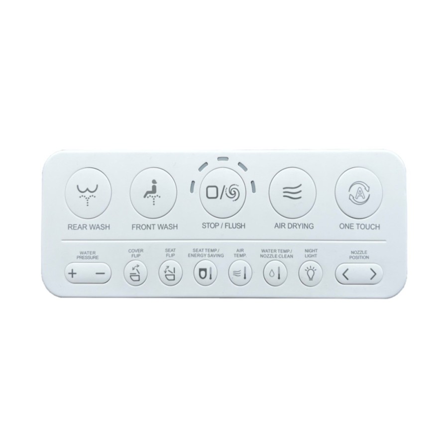 W230 Toilet suspended with rack - White button