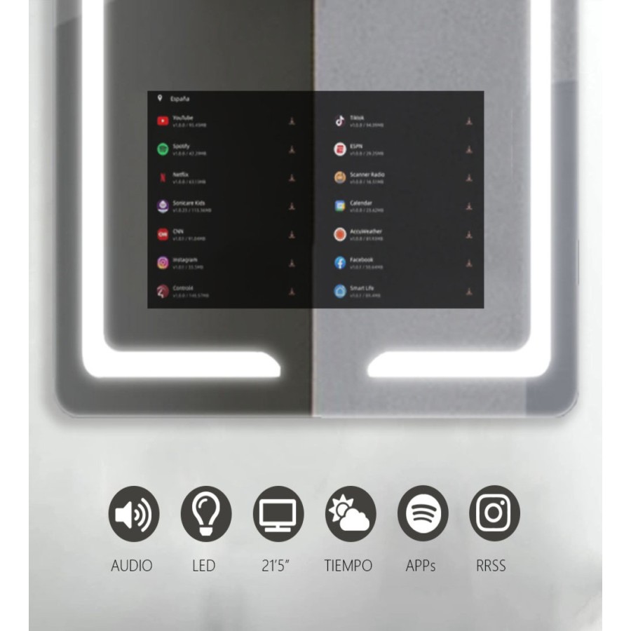 Espejo Inteligente con Pantalla HD - V20