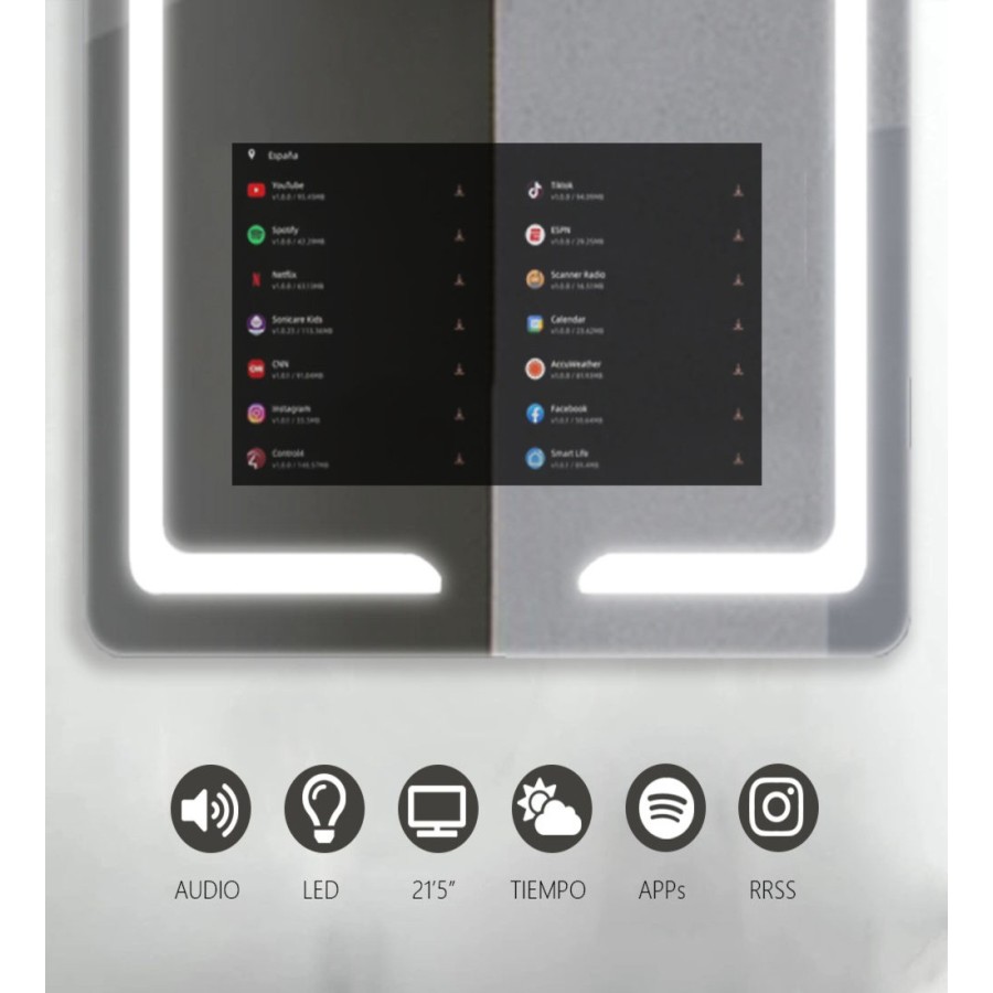 Smart Mirror with HD Display - V30 PRO