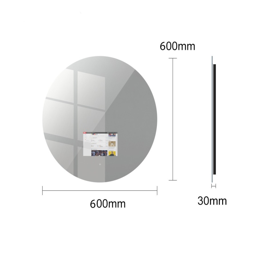 Backlit Mirror with Digital Display - VR600