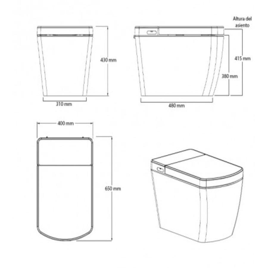 VOGO SL625 - Toilette moderne automatique