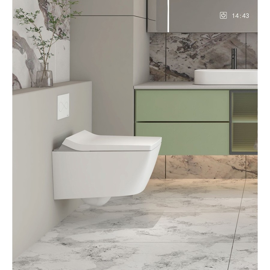 WC suspenso W150 Retangular Branco - Vogo Espanha