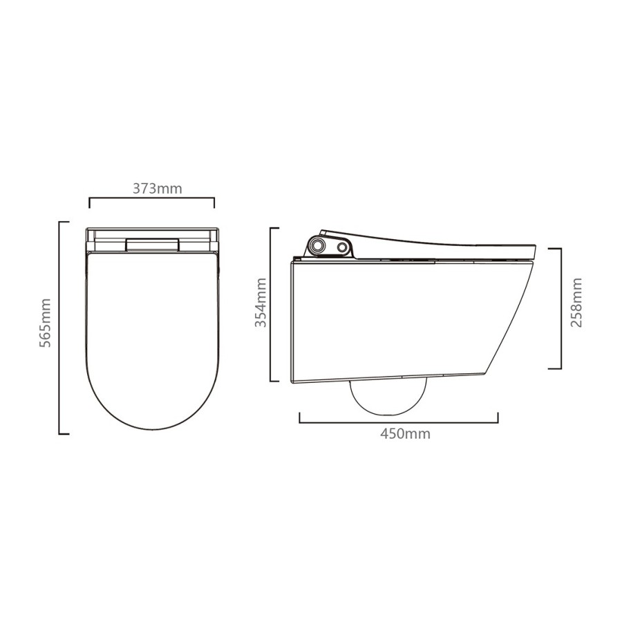 Toilette suspendue W140 ovale-Vogo Espagne