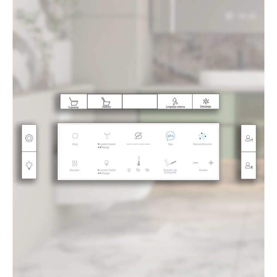 Toilette suspendue W150 Blanc rectangulaire - Vogo Espagne