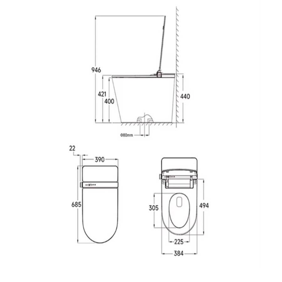 Smart Toilet - A230 (With Tank)