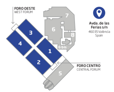 Ubicacion pabellones feria valencia - CEVISAMA 2023 stand vogo